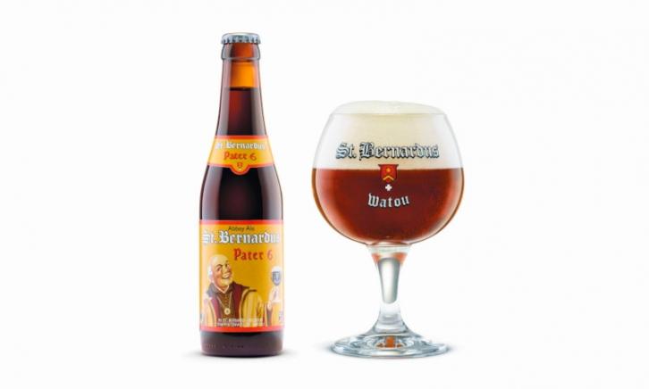 ST. Bernardus pater 6 flesje en glas ST. Bernardus pater 6 flesje en glas